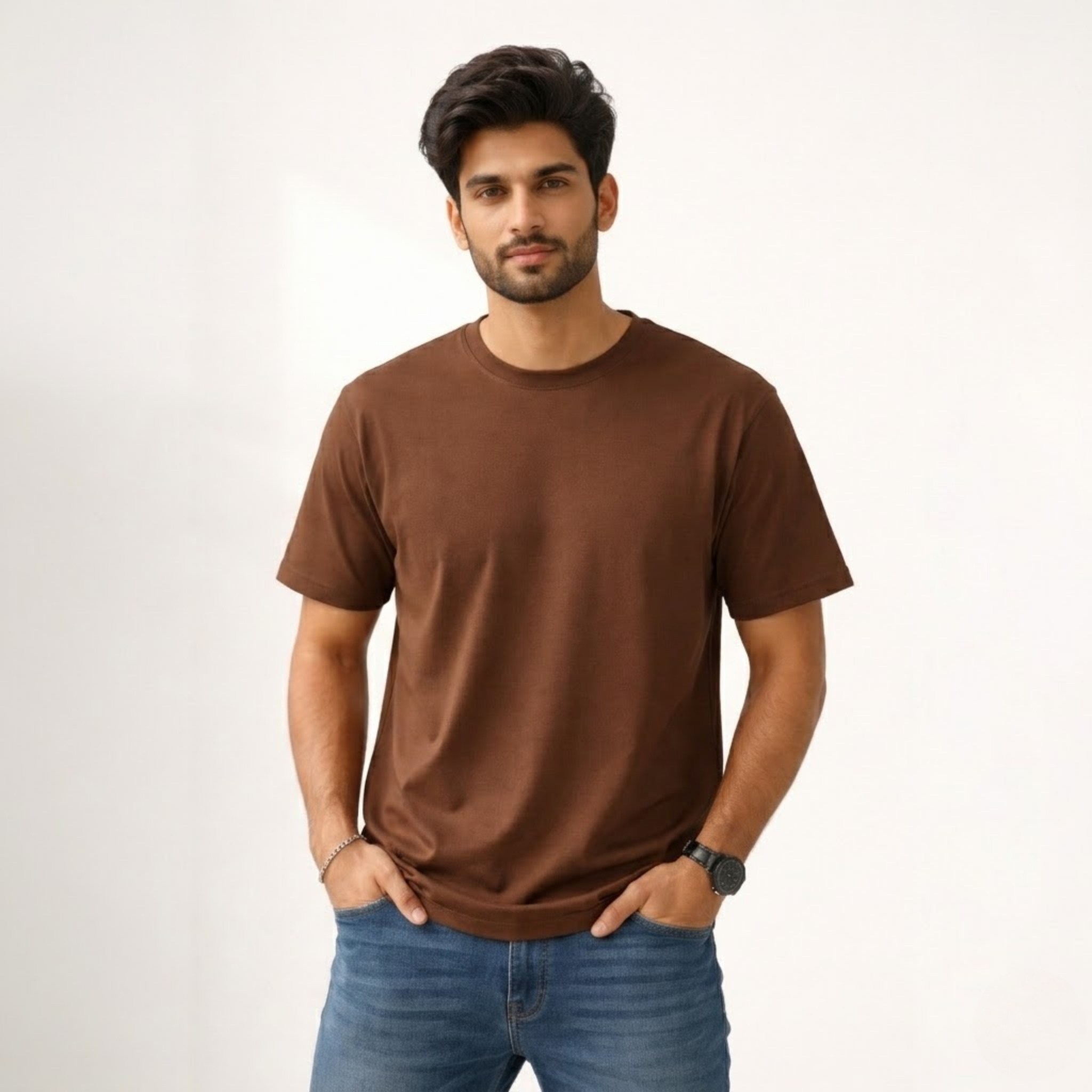 Men’s Essential Basic Brown T-Shirt