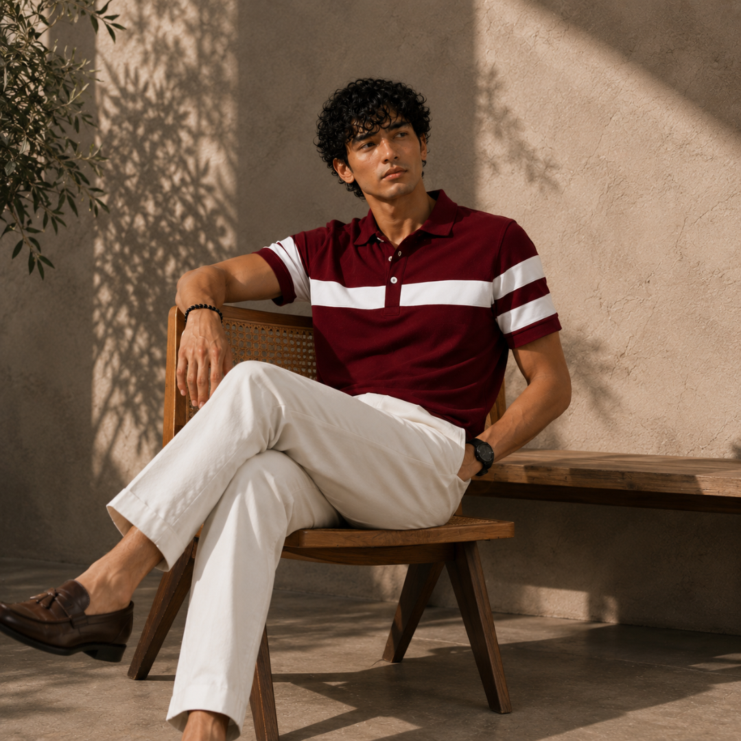 Furaaq Heritage Stripe Polo