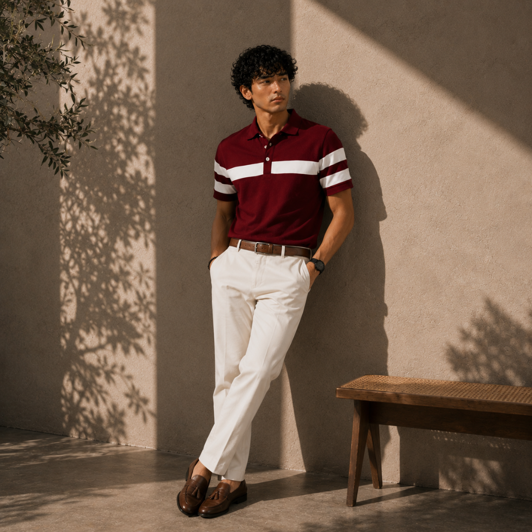 Furaaq Heritage Stripe Polo
