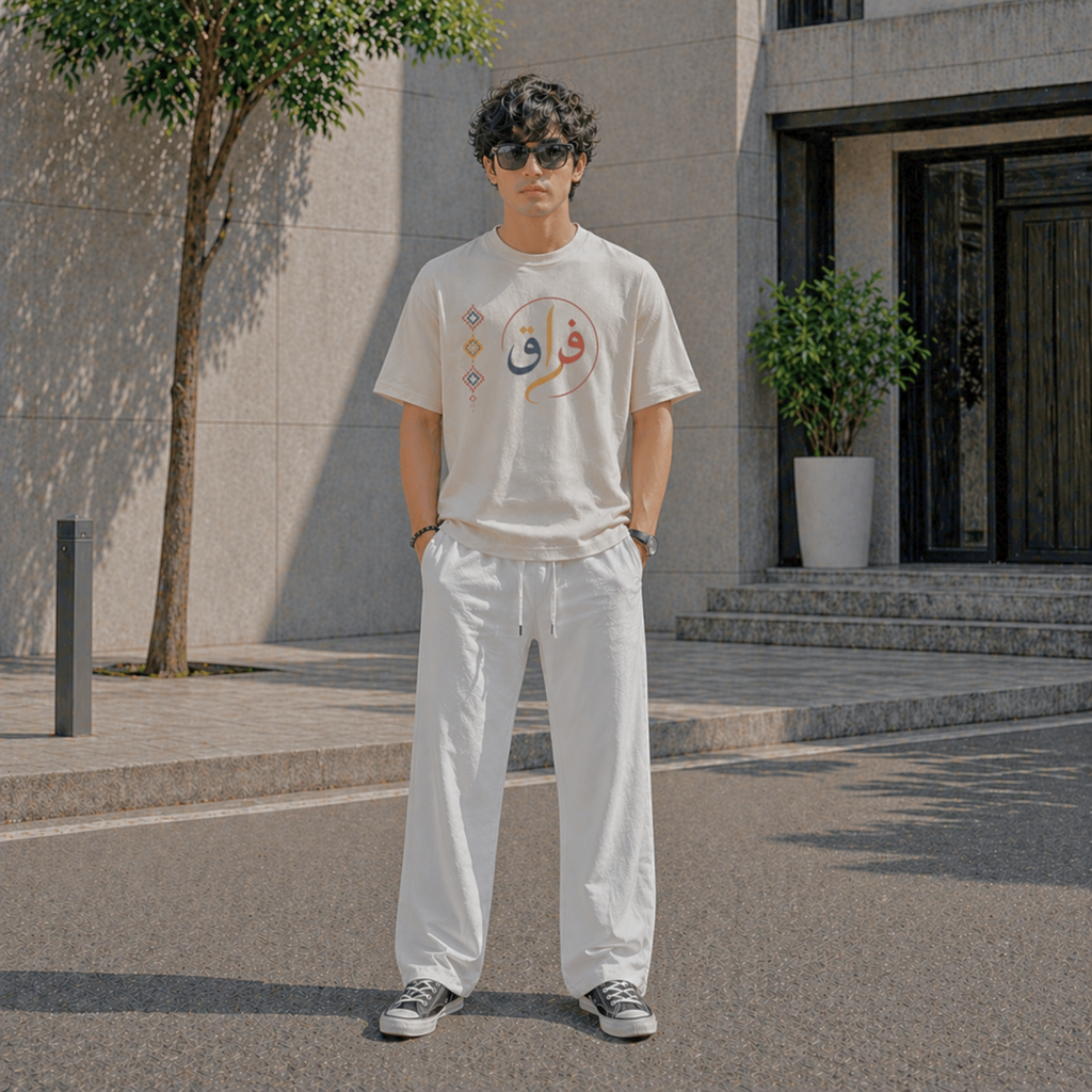 Furaaq Calligraphy Tee – Sand