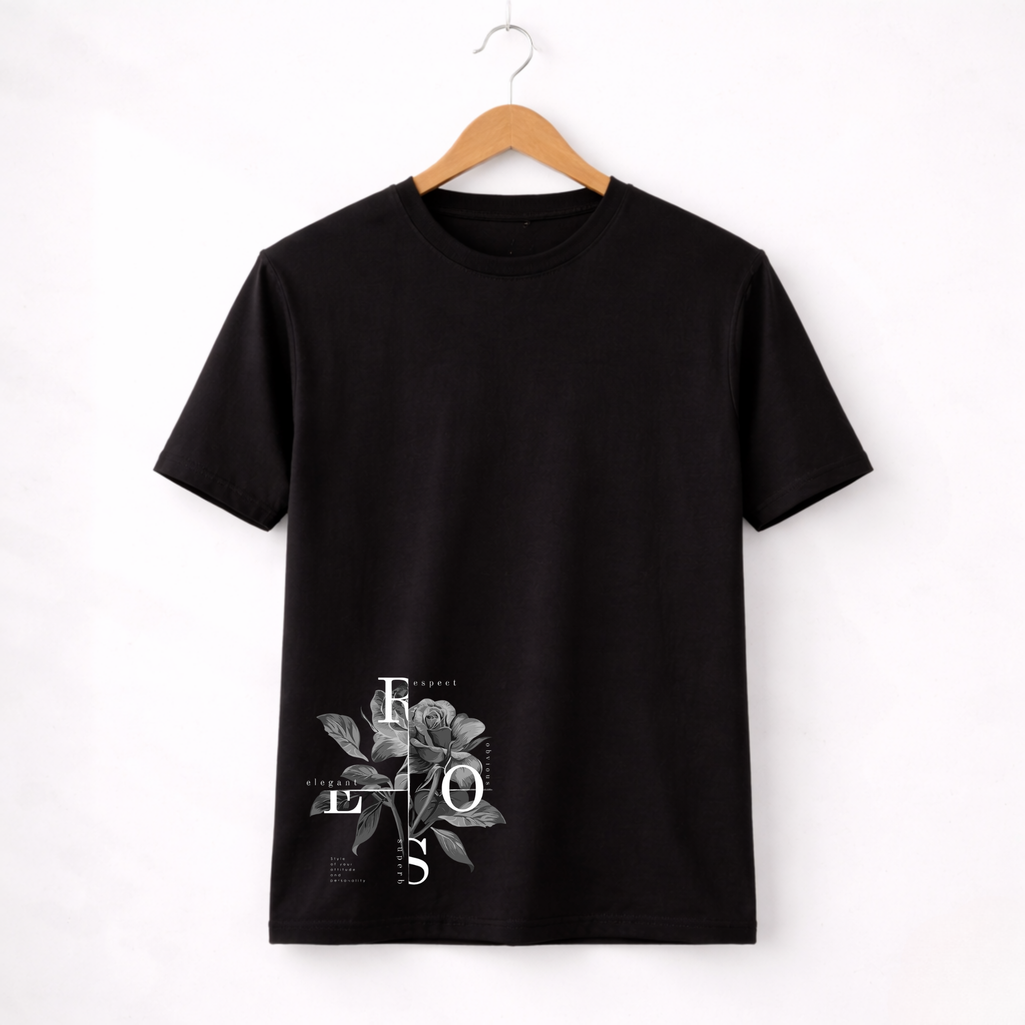 Premium Women’s Artistic Floral EOS Graphic Print Cotton Jersey T-Shirt